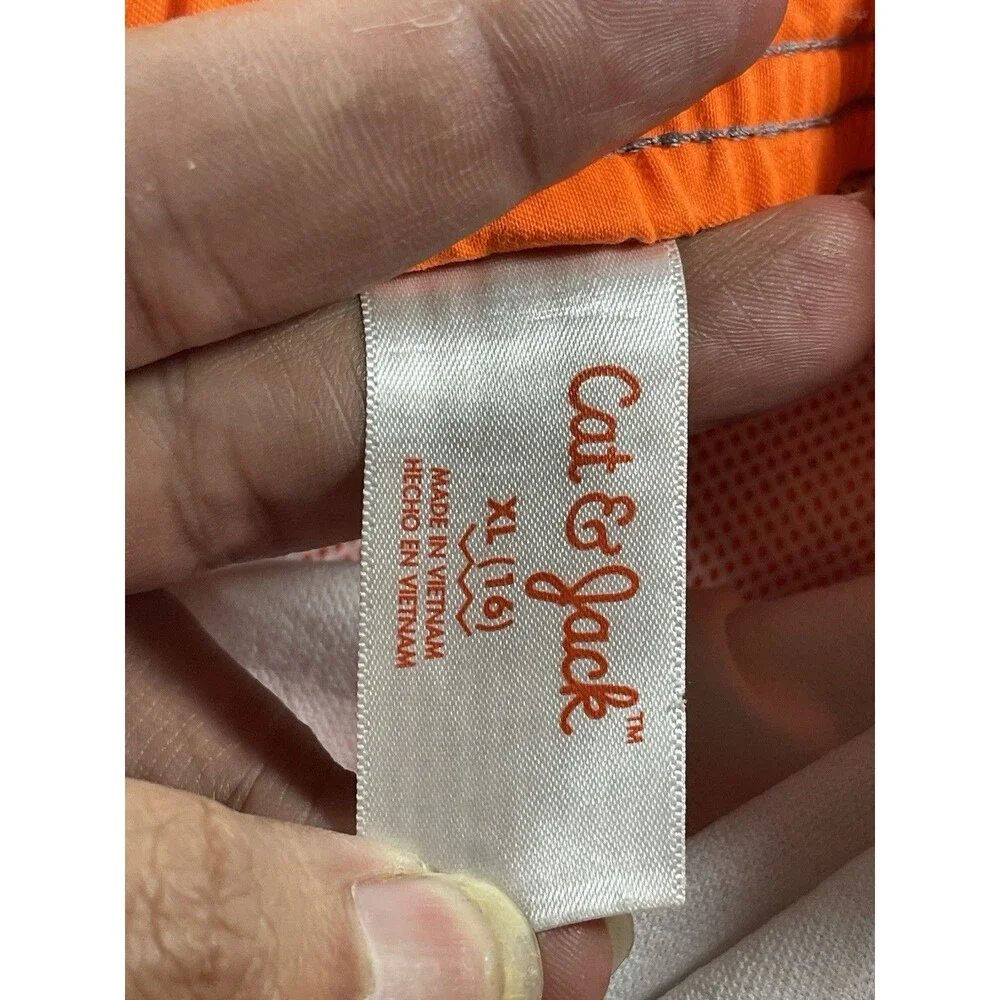 Cat & Jack Boys Swim Trunks Size XL (16) Blue Orange Gray Colorblock Board Shor